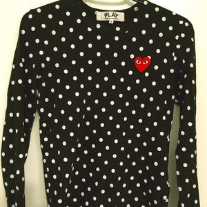 Comme des Garcons PLAY Polka dot long sleeve T